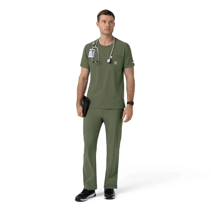 Blusa médica Force Cross-Flex com gola redonda