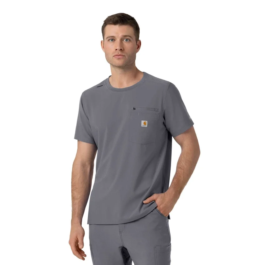 Blusa médica Force Cross-Flex com gola redonda