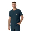 Blusa médica Force Cross-Flex com gola redonda