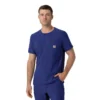 Blusa médica Force Cross-Flex com gola redonda