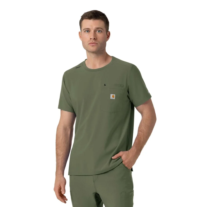 Blusa médica Force Cross-Flex com gola redonda
