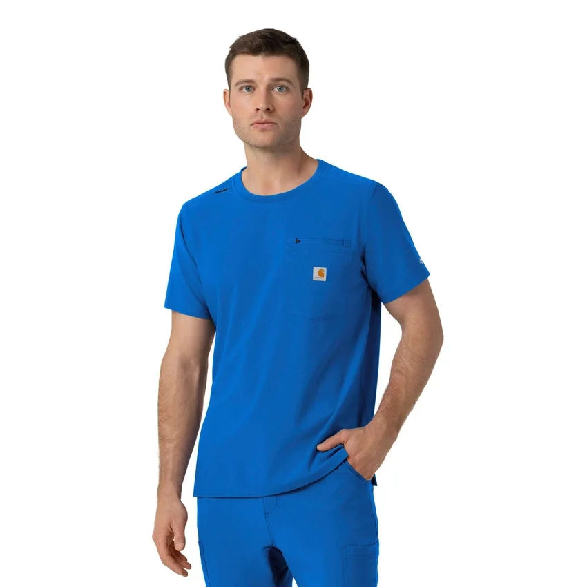 Blusa médica Force Cross-Flex com gola redonda