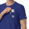 Blusa médica Force Cross-Flex com gola redonda