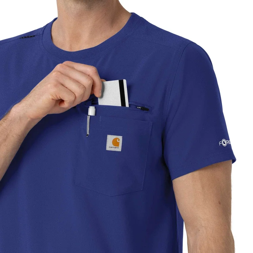 Blusa médica Force Cross-Flex com gola redonda