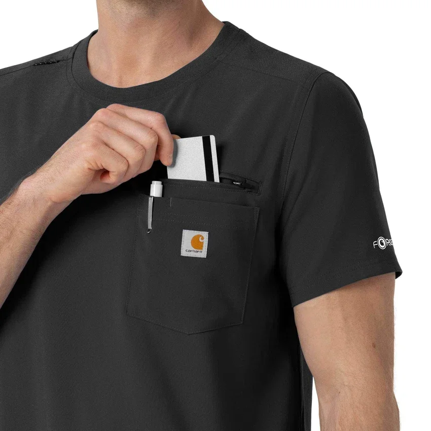Blusa médica Force Cross-Flex com gola redonda
