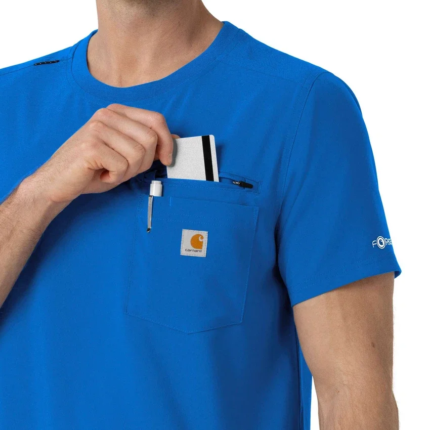 Blusa médica Force Cross-Flex com gola redonda
