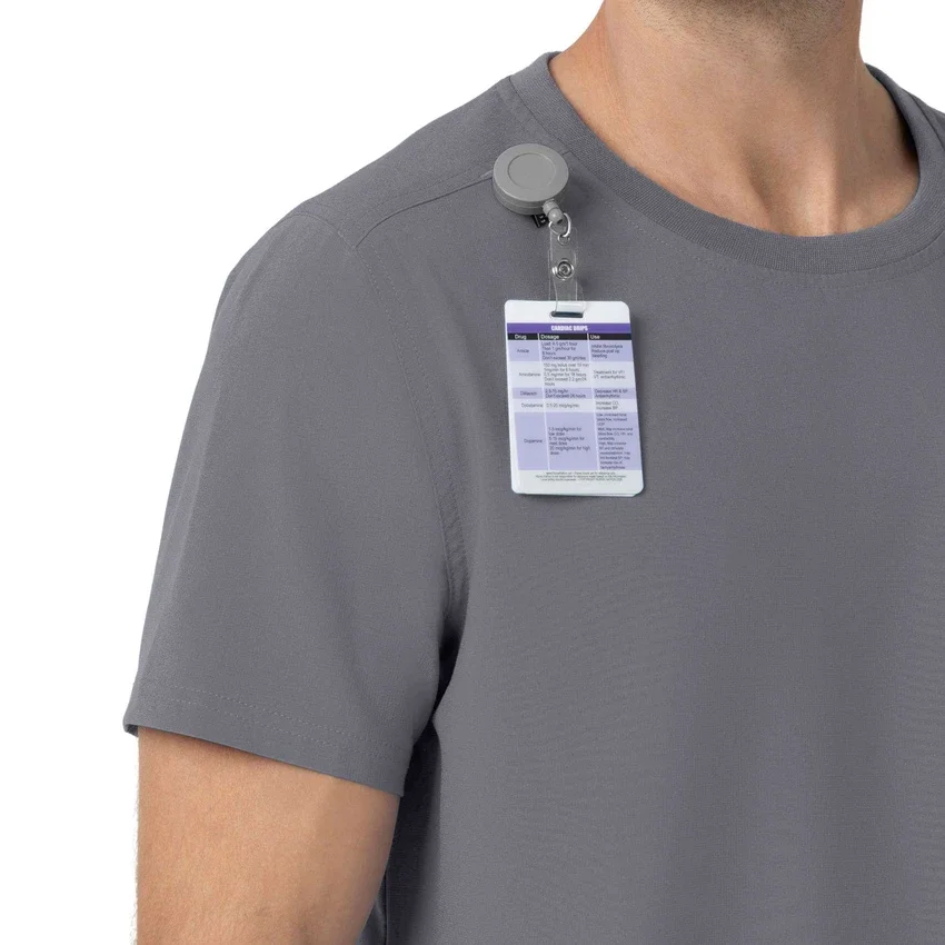 Blusa médica Force Cross-Flex com gola redonda
