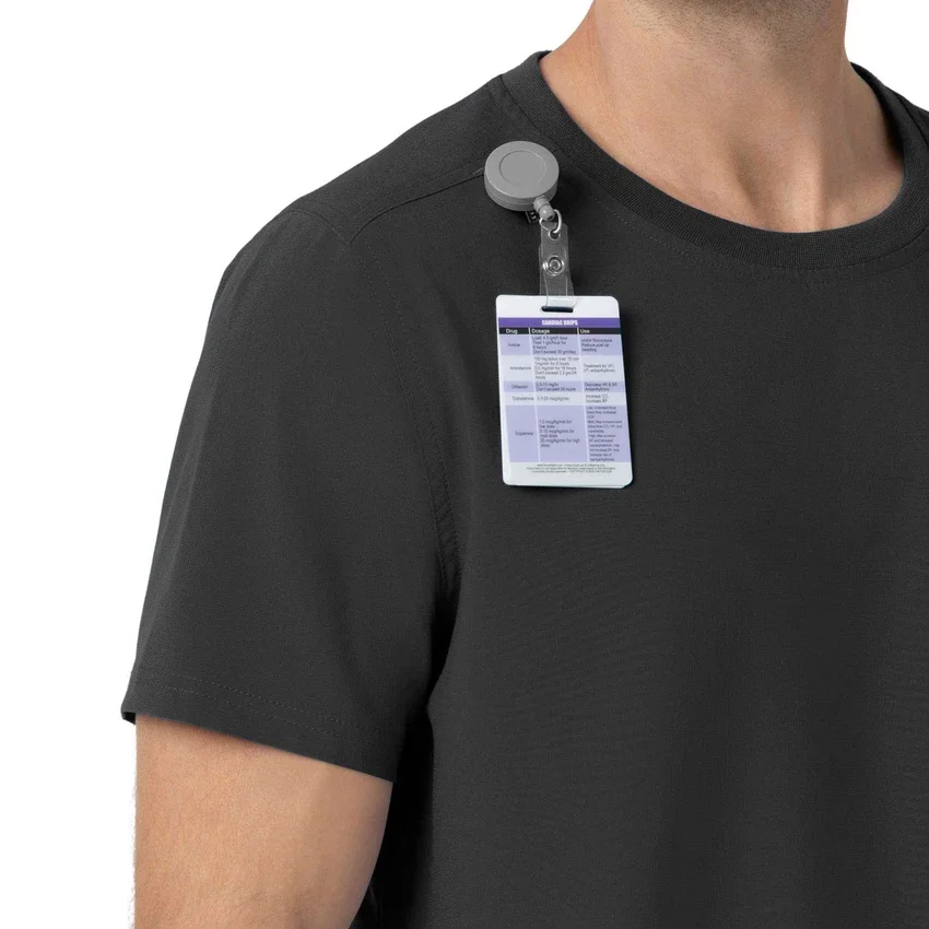 Blusa médica Force Cross-Flex com gola redonda