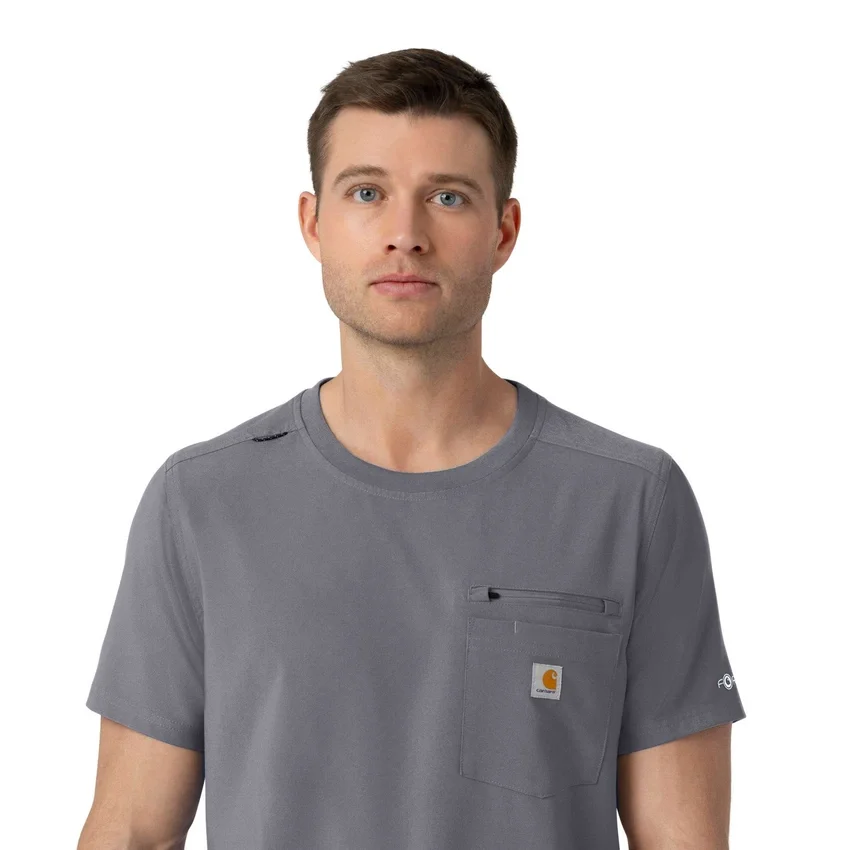 Blusa médica Force Cross-Flex com gola redonda