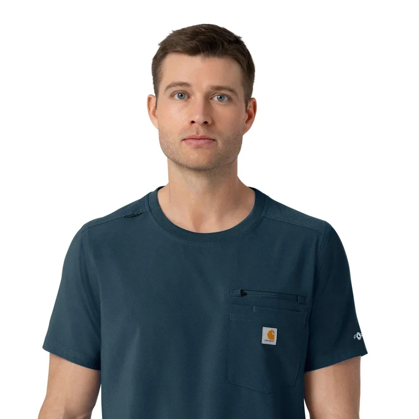 Blusa médica Force Cross-Flex com gola redonda