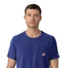 Blusa médica Force Cross-Flex com gola redonda
