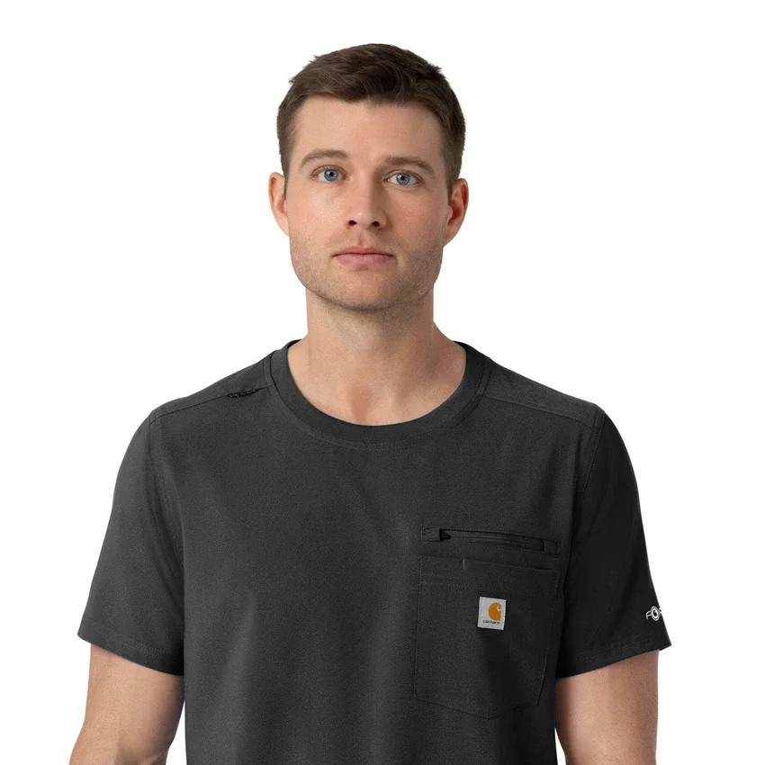 Blusa médica Force Cross-Flex com gola redonda