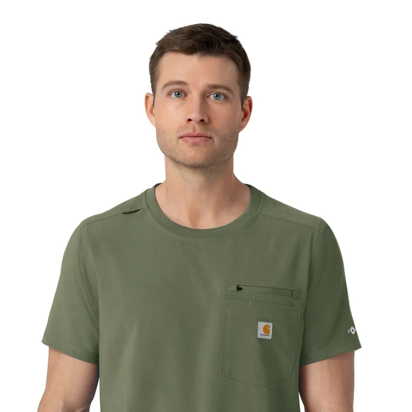 Blusa médica Force Cross-Flex com gola redonda