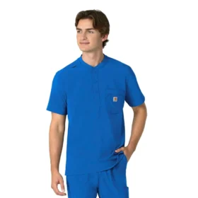 Blusa médica Henley para homem Force Cross-Flex