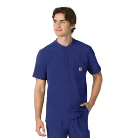 Blusa médica Henley para homem Force Cross-Flex