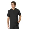 Blusa médica Henley para homem Force Cross-Flex