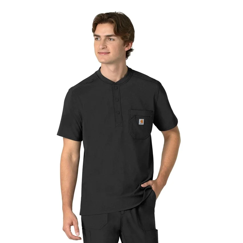 Blusa médica Henley para homem Force Cross-Flex