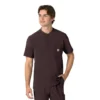 Blusa médica Henley para homem Force Cross-Flex