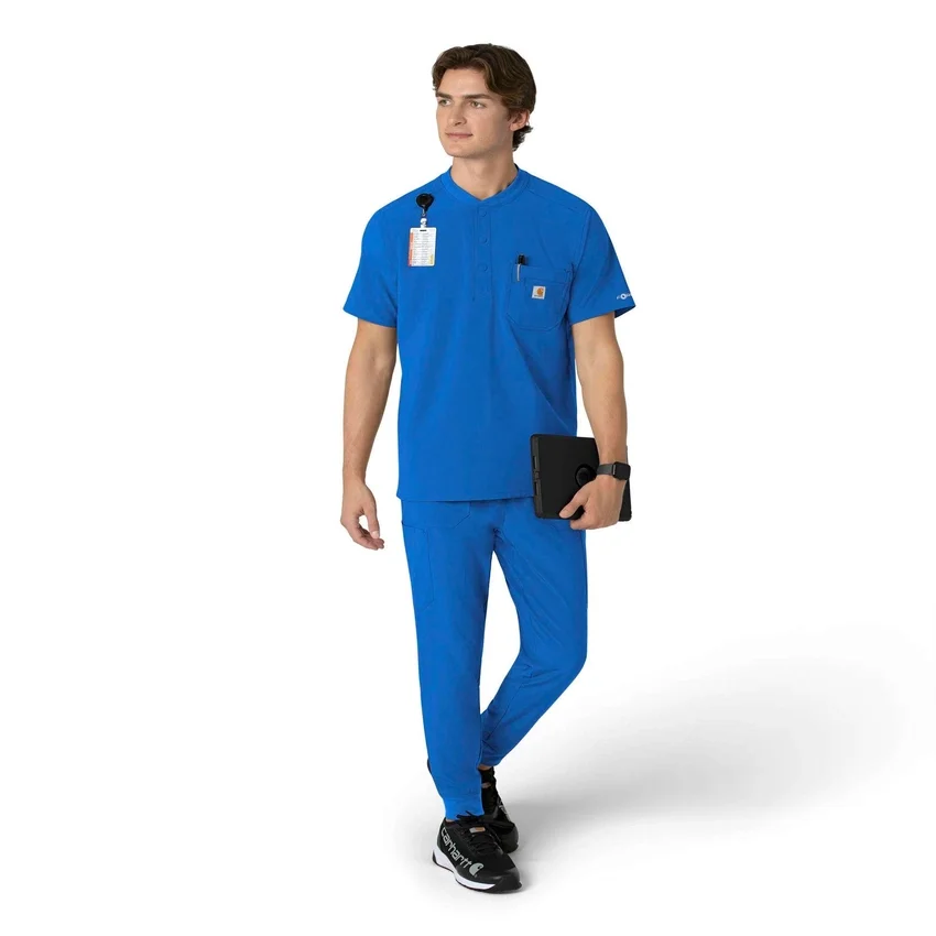 Blusa médica Henley para homem Force Cross-Flex