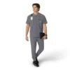 Blusa médica Henley para homem Force Cross-Flex