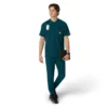 Blusa médica Henley para homem Force Cross-Flex
