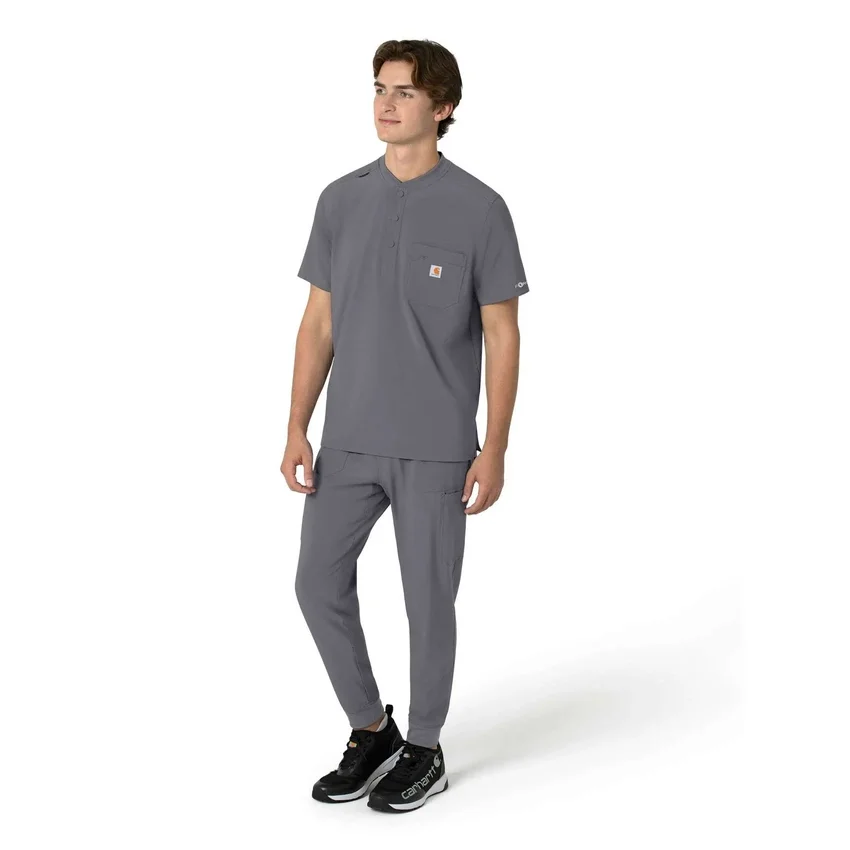 Blusa médica Henley para homem Force Cross-Flex