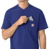 Blusa médica Henley para homem Force Cross-Flex