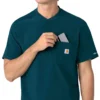 Blusa médica Henley para homem Force Cross-Flex