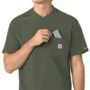 Blusa médica Henley para homem Force Cross-Flex