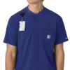 Blusa médica Henley para homem Force Cross-Flex