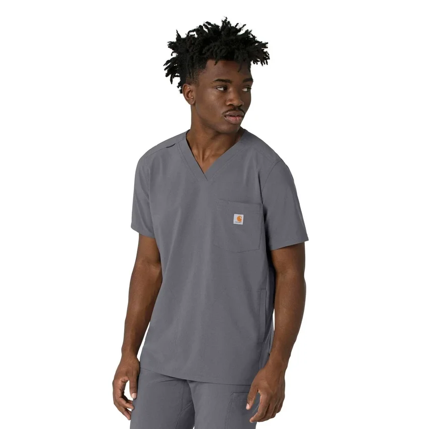 Blusa médica masculina com decote em V da Force Cross-Flex