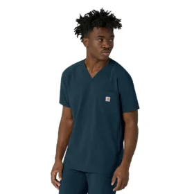 Blusa médica masculina com decote em V da Force Cross-Flex