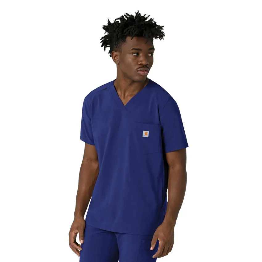 Blusa médica masculina com decote em V da Force Cross-Flex