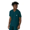 Blusa médica masculina com decote em V da Force Cross-Flex