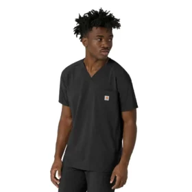 Blusa médica masculina com decote em V da Force Cross-Flex