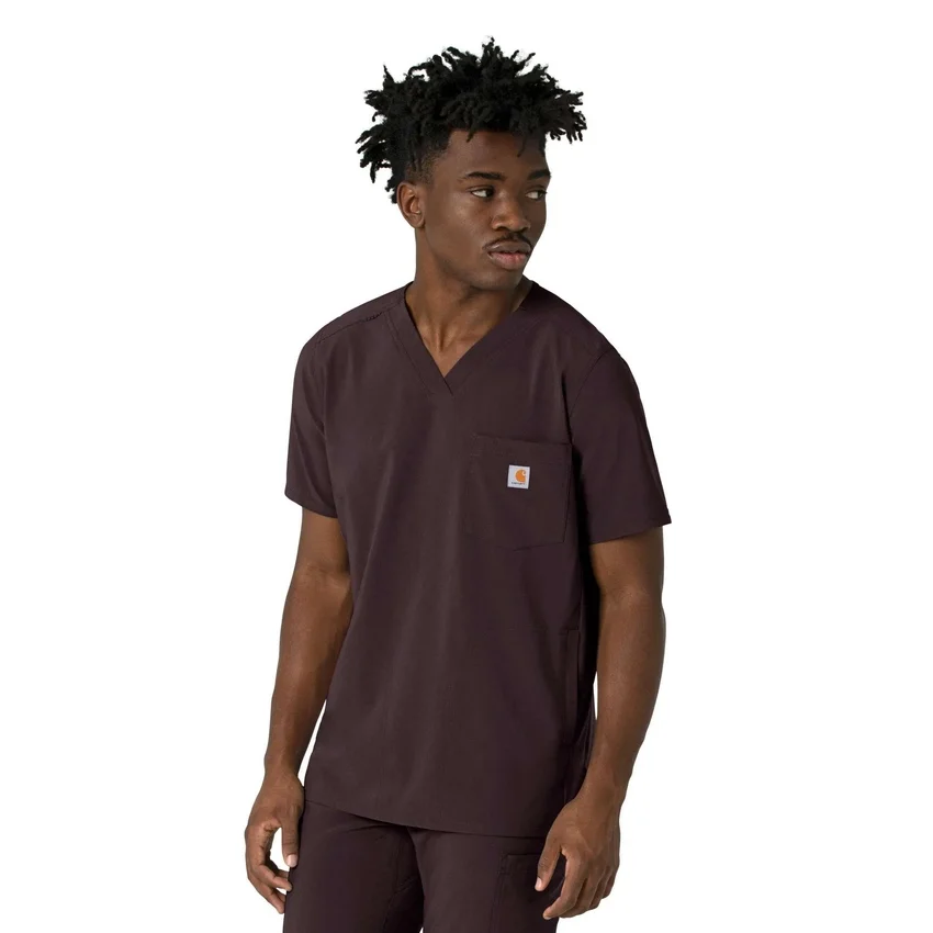 Blusa médica masculina com decote em V da Force Cross-Flex