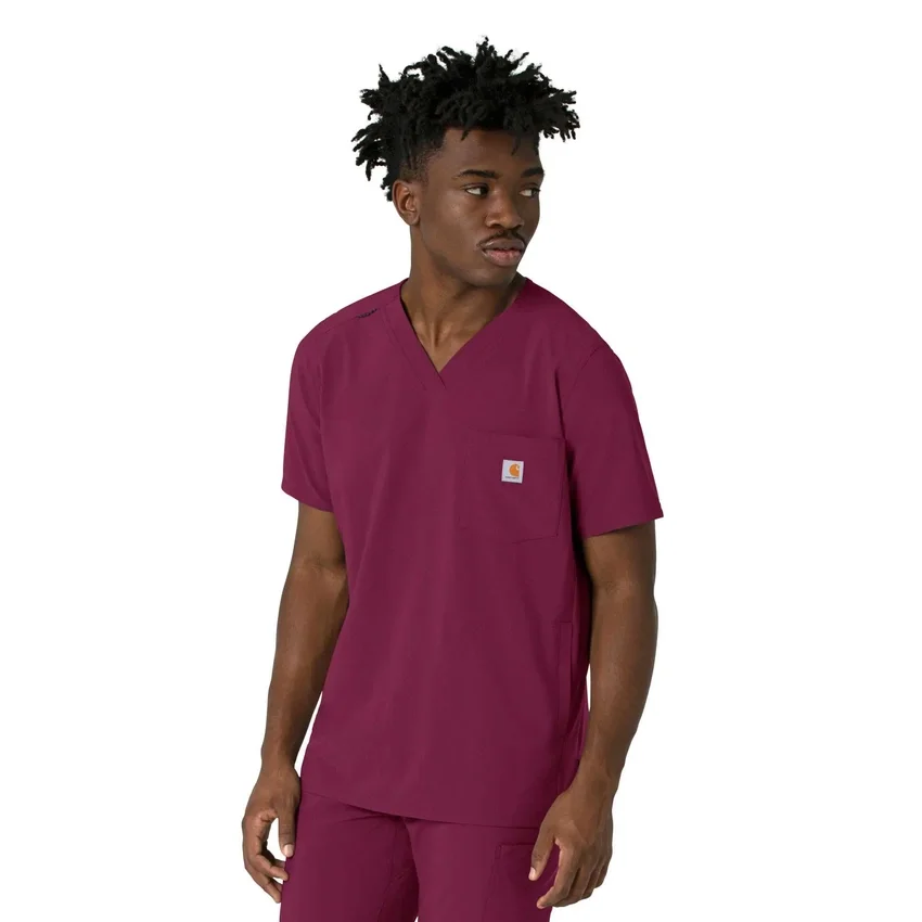 Blusa médica masculina com decote em V da Force Cross-Flex
