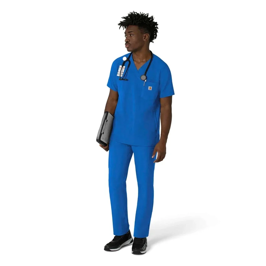 Blusa médica masculina com decote em V da Force Cross-Flex