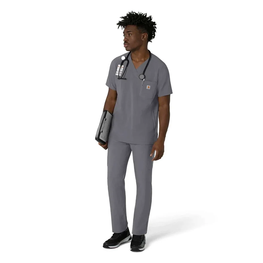 Blusa médica masculina com decote em V da Force Cross-Flex