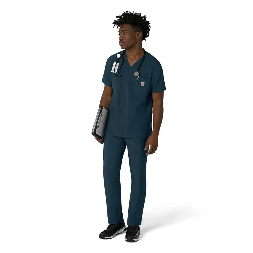 Blusa médica masculina com decote em V da Force Cross-Flex
