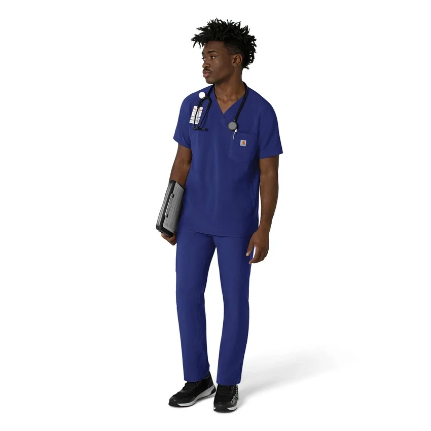 Blusa médica masculina com decote em V da Force Cross-Flex