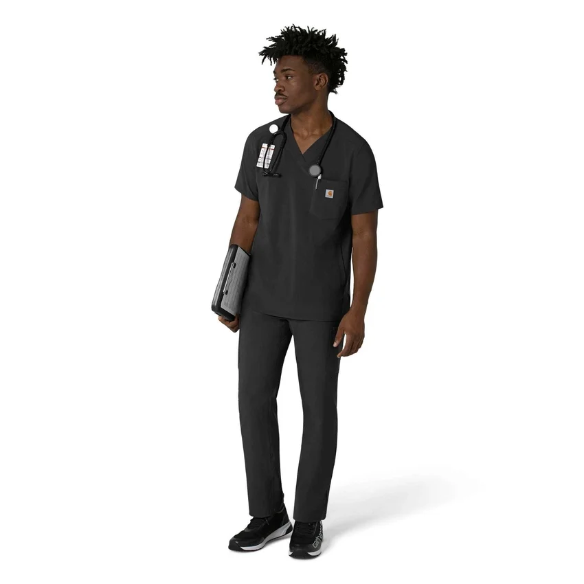 Blusa médica masculina com decote em V da Force Cross-Flex