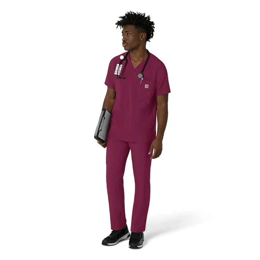 Blusa médica masculina com decote em V da Force Cross-Flex