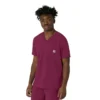 Blusa médica masculina com decote em V da Force Cross-Flex