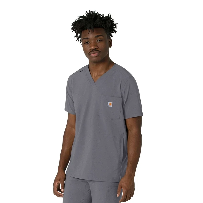 Blusa médica masculina com decote em V da Force Cross-Flex