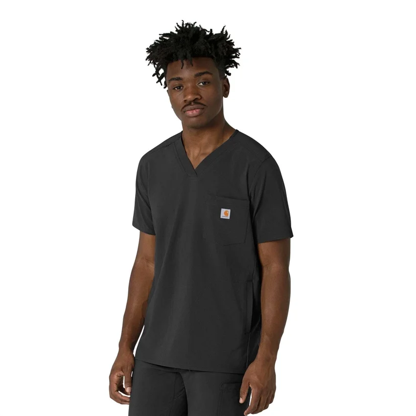 Blusa médica masculina com decote em V da Force Cross-Flex