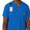 Blusa médica masculina com decote em V da Force Cross-Flex