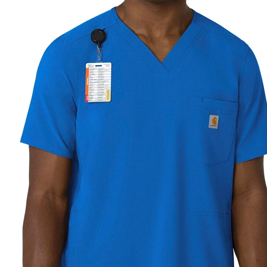 Blusa médica masculina com decote em V da Force Cross-Flex