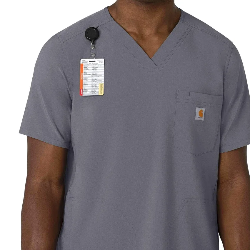 Blusa médica masculina com decote em V da Force Cross-Flex
