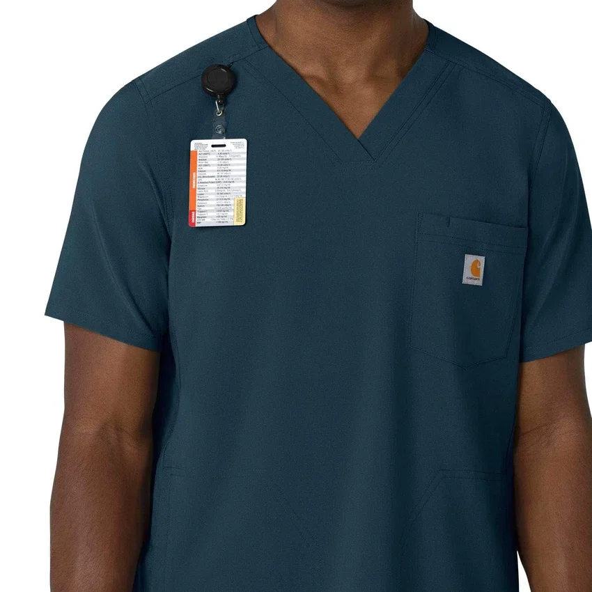 Blusa médica masculina com decote em V da Force Cross-Flex